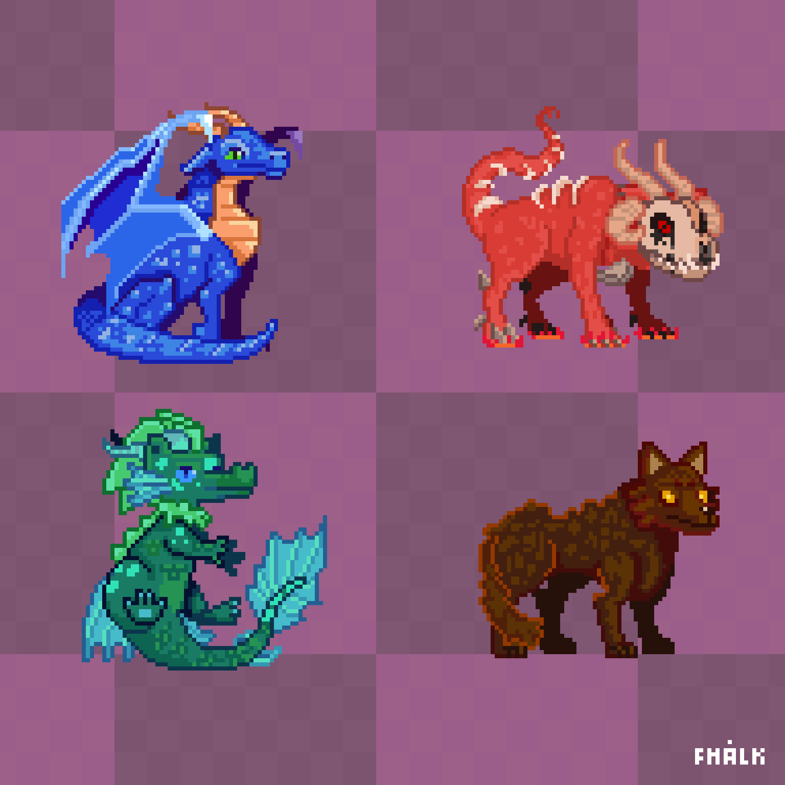 64x64 Creatures with animations!