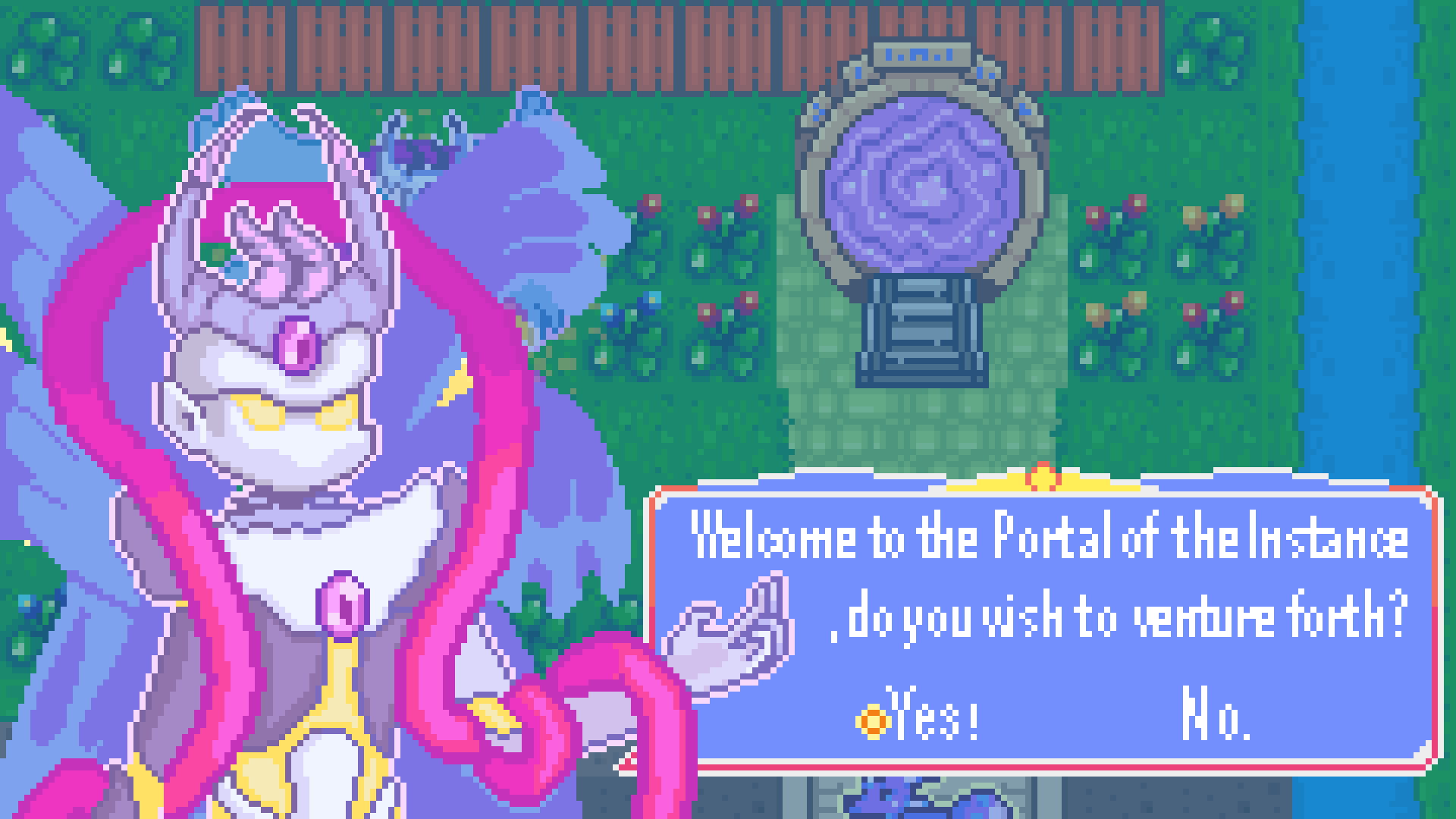 Pixel art scene for a mobile game